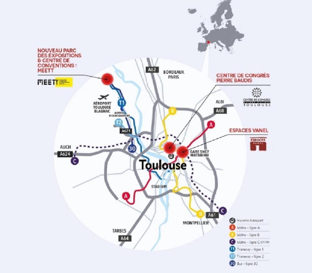 :) Spacieux T4 Aeroport, Ensoleille, Deco Soignee Бланяк Екстериор снимка